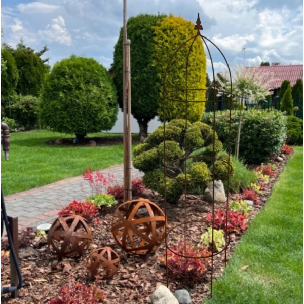 Podpora obelisk do roślin krzewów kwiatów roślin ogród podpórki średnica 35cm wysokość 140 cm solidna